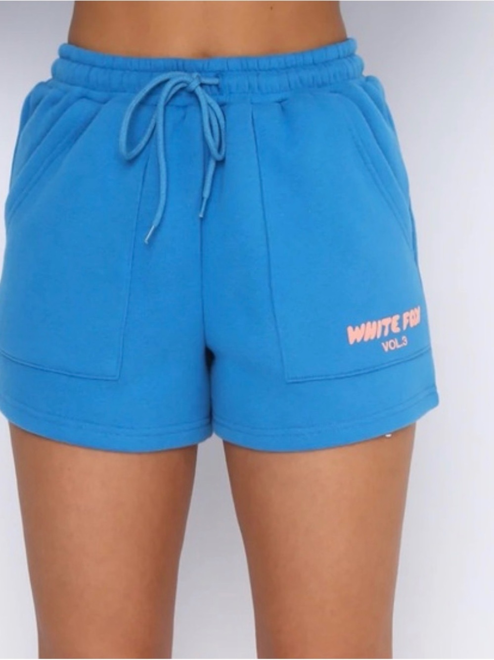 White Fox Boutique Offstage Lounge Shorts Azure Size Large
